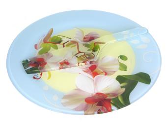 Набор для торта Орхидея 30*30см стекл
