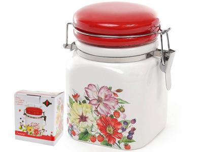 Банка для сыпучих продуктов 450мл Summer с клипсами