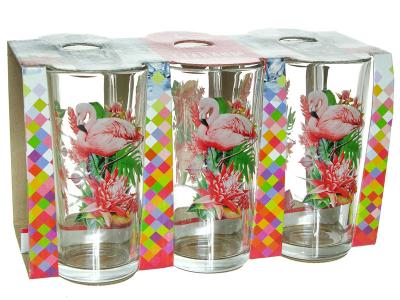 Набор стаканов 6пр 250мл ''Фламинго в тропиках''