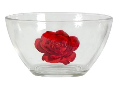 Салатник Гладкий Роза красная 200мл Опытный стекольный завод