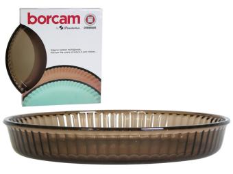 Форма для выпечки стеклянная круглая 26см 1700мл Borcam Tru Colors Pasabahce