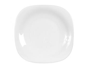 Тарелка мелкая белая FXP-75 WHITE квадратная стеклокерамика