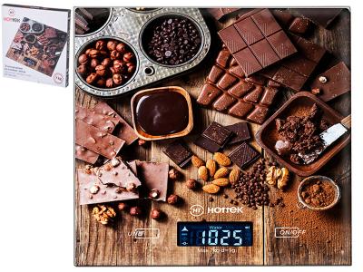 Весы кухонные до 7кг ''Шоколад'' Hottek HT-962-026 18*20см HOTTEK
