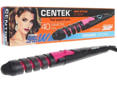 Стайлер Centek (черн/розов) 35Вт, диаметр 40мм, фиксатор, 200C, LED, керам. покрытие Centek