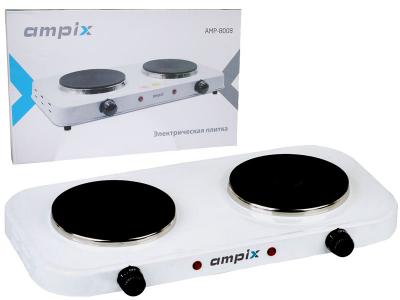 Плитка электрическая белая Ampix AMP-8008