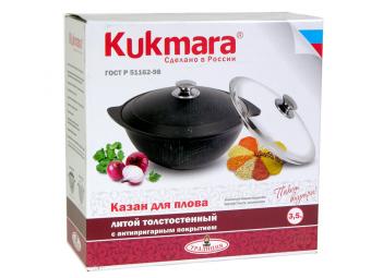 Казан 3, 5л со стеклянной крышкой Kukmara