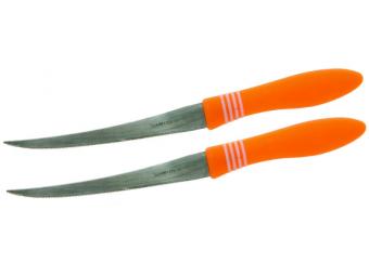 Набор ножей 2пр нерж с пластиковыми ручками (лезвие 12см, рукоятка 10см)