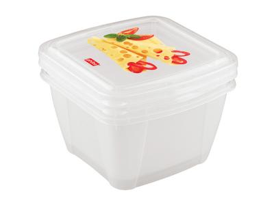 Набор контейнеров Fresco 1л 2шт для холодильника и СВЧ Бытпласт