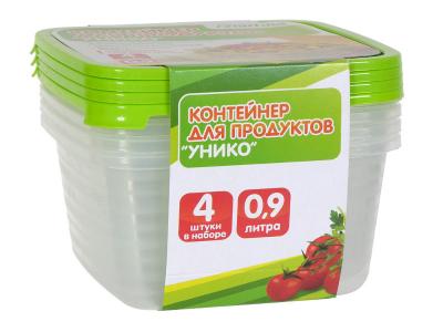 Комплект контейнеров 4шт по 0, 9л для СВЧ Унико Martika