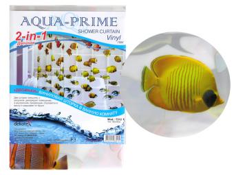 Штора для ванной Рыбки AQUA-PRIME 180*180см 2 в 1