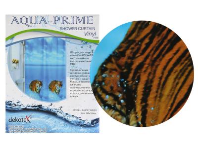 Штора для ванной AQUA-PRIME 180*180 Тигры в воде