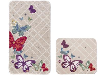 Коврик Confetti Bella 57*100см 2шт BUTTERFLY PLAID (красный)