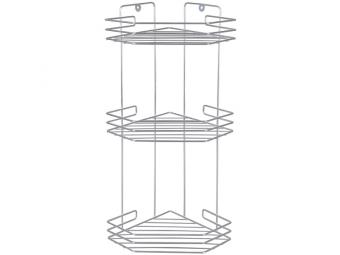 Полка 3-х ярусная угловая хром 440101