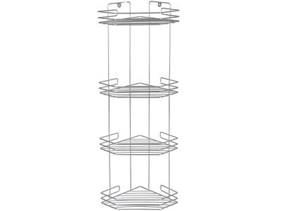 Полка 4-х ярусная угловая хром 440102