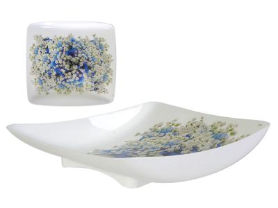 Блюдо Голубые цветы М-пластика