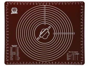 Коврик кулинарный 49,5*40см со шкалой силиконовый