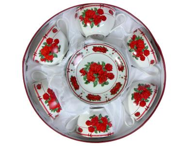 Чайный набор 12пр на шелке Розы