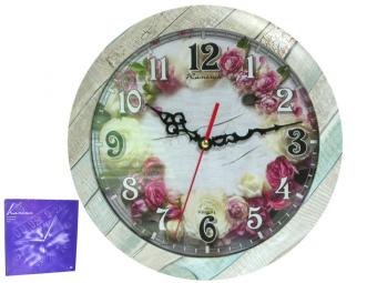 Часы настенные ''Розы винтаж'' d29см