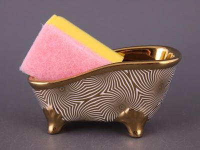 Подставка для губки с губкой Ванночка Золотая волна Арти-М