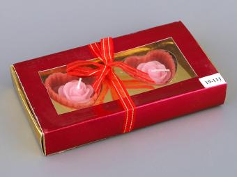 Подарочный набор с 2-мя аромо-свечами Розочки