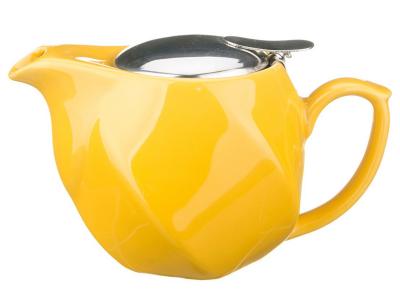 Чайник заварочный с метал крышкой Желтый Грани 500мл Арти-М