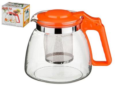 Чайник стеклянный с фильтром Оранж 900мл Арти-М