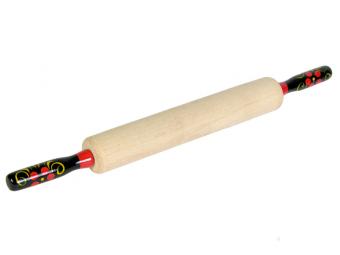 Скалка деревянная бук с хохломскими ручками