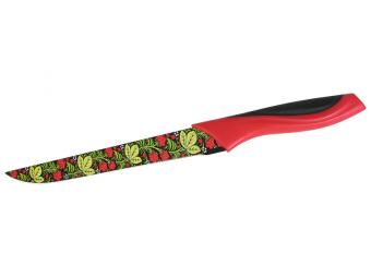 Нож кухонный Хохлома 15см с антиналипающим покрытием