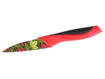 Нож кухонный Хохлома 9см с антиналипающим покрытием