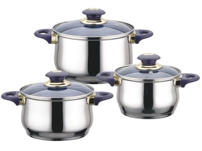 Набор кастрюль 3пр Bekker Jumbo (1.8л2.1л3л) Bekker