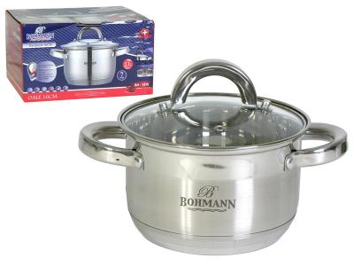 Кастрюля 2, 1л нерж Bohmann