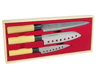 Набор ножей 3 пр. в деревянной коробке Mayer&Boch