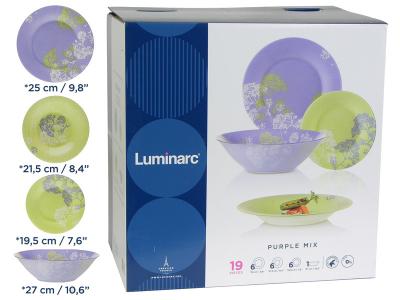 PURPLE MIX and MATCH Столовый сервиз 19пр (64721) Luminarc