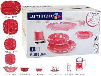 CARINA BUBBLING 52 пр Столовый набор 6 персон Luminarc