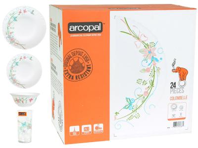 ARCOPAL COLOMBELLE Сервиз столовый 24пр Luminarc