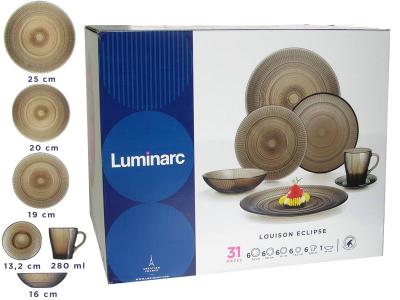 LOUISON ECLIPSE столовый сервиз 31пр 6 персон (03272) Luminarc