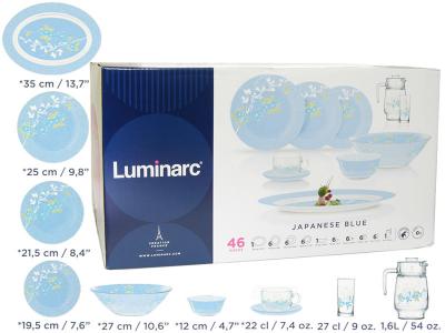 JAPANESE BLUE Столовый сервиз 46пр 6 перс. (66417) Luminarc