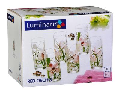 RED ORCHIS стаканы высокие 270мл 6шт Luminarc