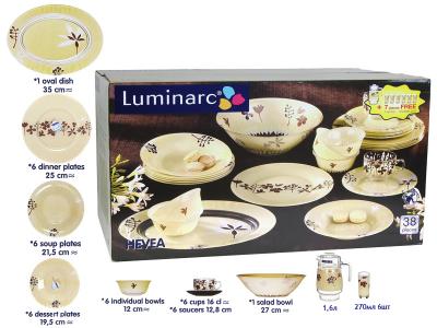 HEVEA BEIGE Столовый сервиз 46пр Luminarc