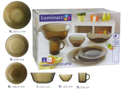 AMBIANTE ECLIPSE Столовый сервиз 31 пр 6 перс 02442 Luminarc