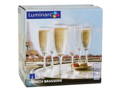 French Brasserie Набор фужеров для шампанского 6шт 170мл Luminarc