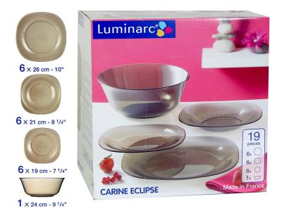CARINE ECLIPSE столовый сервиз  19пр. Luminarc