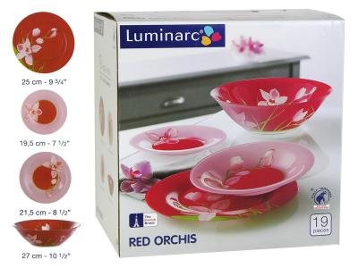 RED ORCHIS Столовый сервиз 19 пр 46257 Luminarc