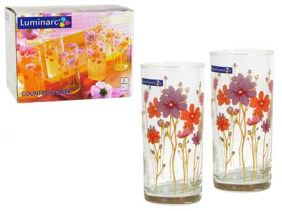 COUNTRY FLOWER Стаканы 270мл 6шт высокие Luminarc