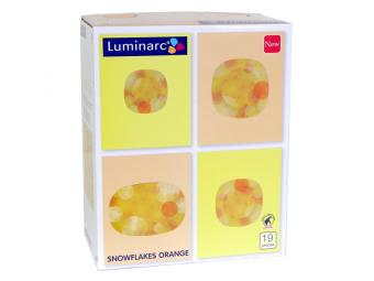 SNOW FLAKES ORANGE Столовый сервиз 19пр Luminarc