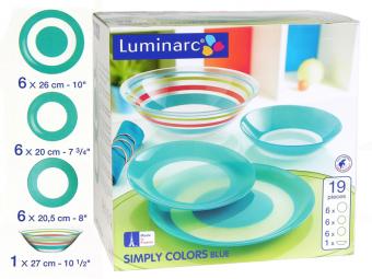 Simply Colors Blue столовый сервиз 19 предметов