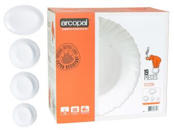 ARCOPAL WHITE FESTON Столовый сервиз 19пр