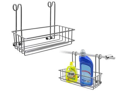 Полка навесная на рейлинг универсальная хром
