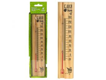 Термометр деревянный Баня 27*6,5*1,5см